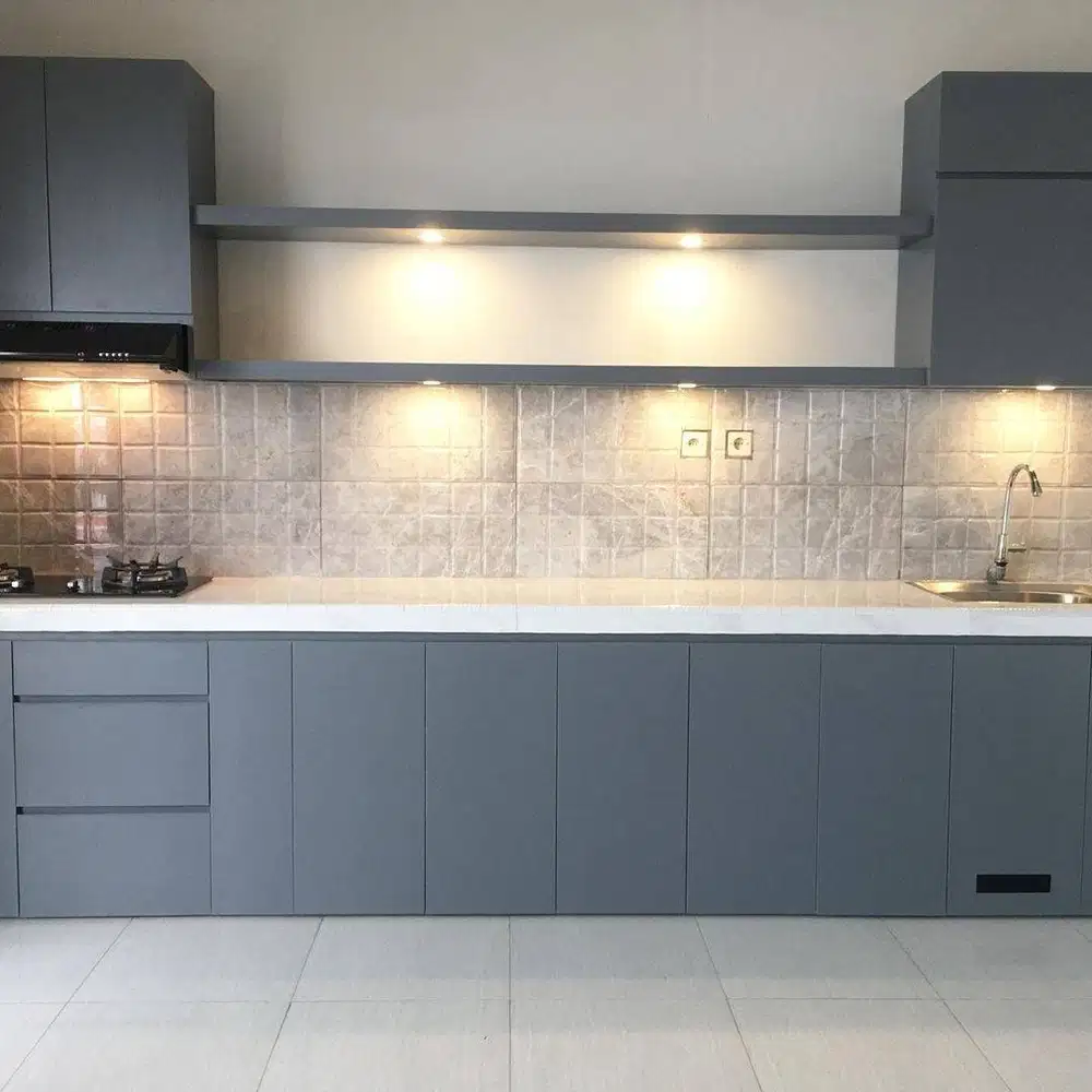 Custom Interior Kitchen Set, Backdrop TV, Lemari, Wardrobe, Kitchenset