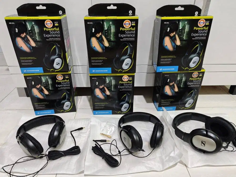 Sennheiser HD 201 Headphones Stereo (6 Pcs)
