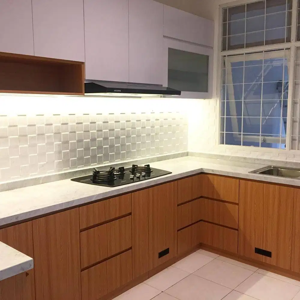 Custom Interior Kitchen Set, Backdrop TV, Lemari, Wardrobe, Kitchenset