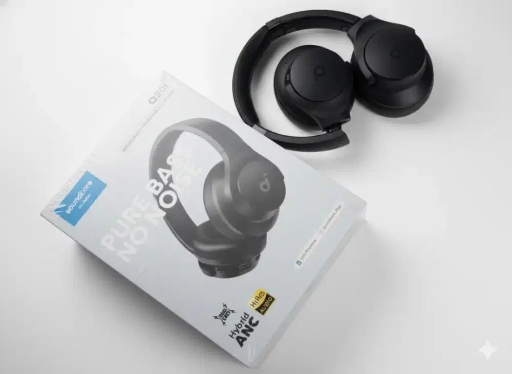 Headset Anker Soundcore Q20i — Mulus, Suara Mantap, Lengkap Dus