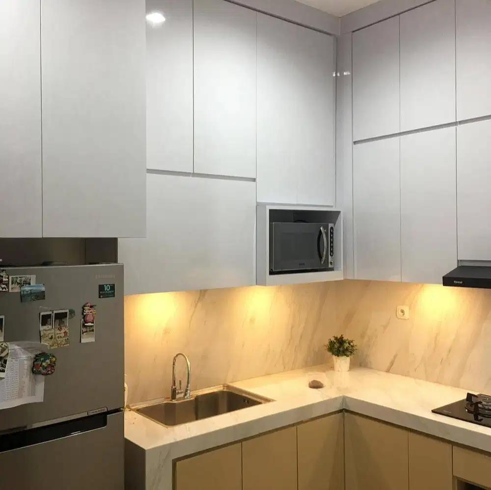 Custom Interior Kitchen Set, Backdrop TV, Lemari, Wardrobe, Kitchenset