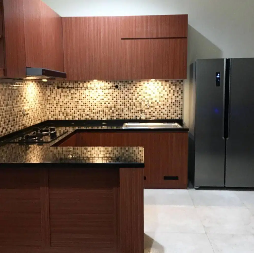Custom Interior Kitchen Set, Backdrop TV, Lemari, Wardrobe, Kitchenset