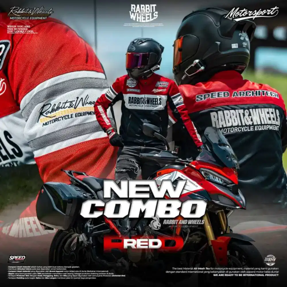 NEW COMBO RED RABBIT AND WHEELS ORIGINAL NEW