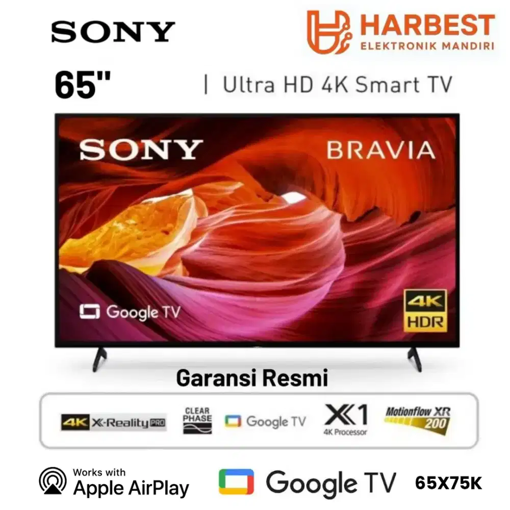 SONY BRAVIA 4K UHD GOOGLE TV 65 Dolby Vision 65K75K TriluminosPRO HDR