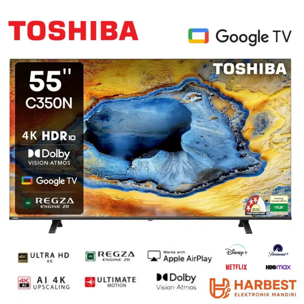 TOSHIBA Japan 4K UHD 55 Google Smart TV 55C350NP Dolby Atmos 4K HDR10