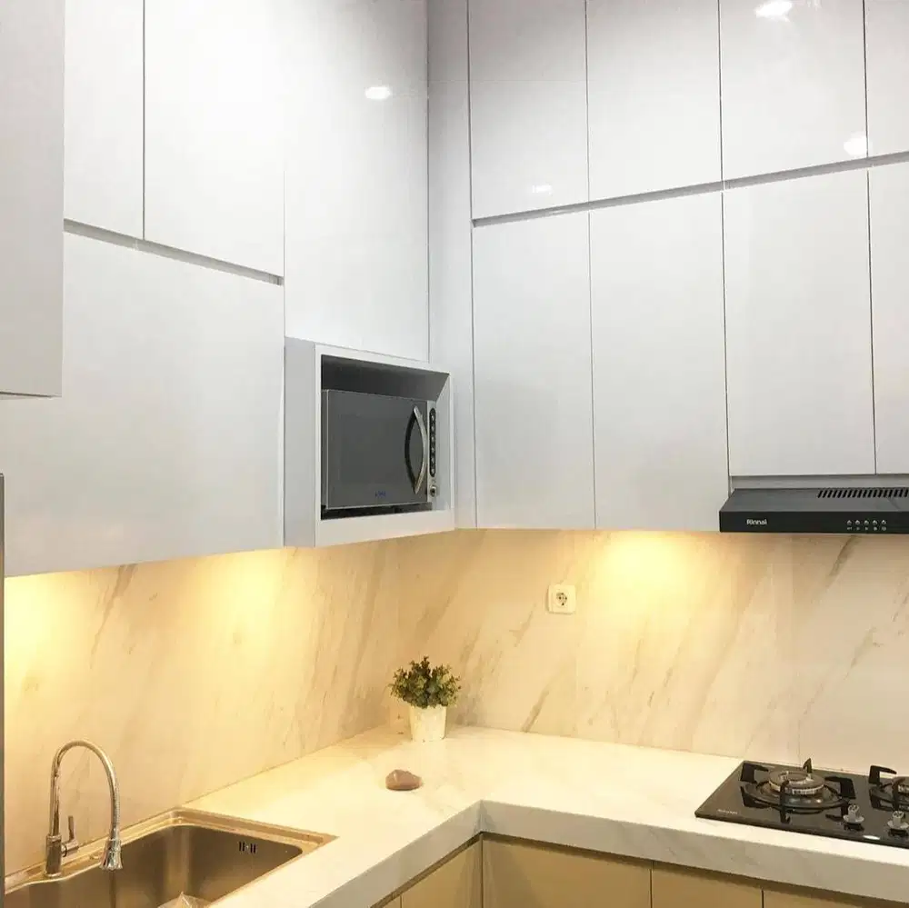 Custom Interior Kitchen Set, Backdrop TV, Lemari, Wardrobe, Kitchenset