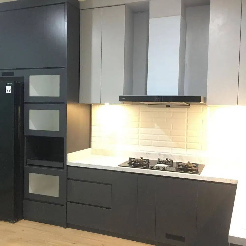 Custom Interior Kitchen Set, Backdrop TV, Lemari, Wardrobe, Kitchenset