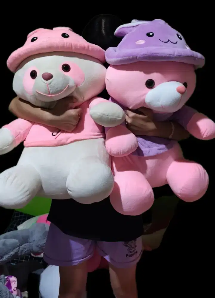 Boneka Jamur Pink Dan Krem JUMBO 50cm