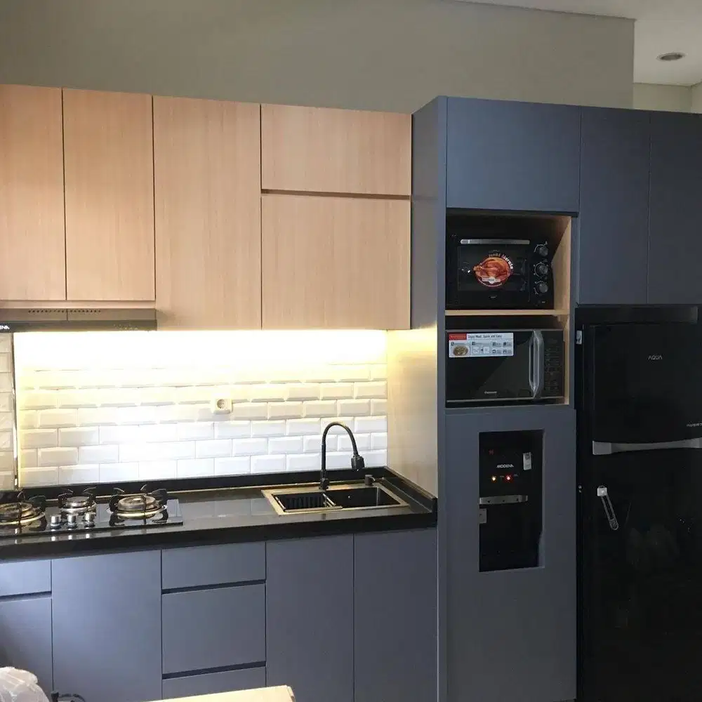 Custom Interior Kitchen Set, Backdrop TV, Lemari, Wardrobe, Kitchenset