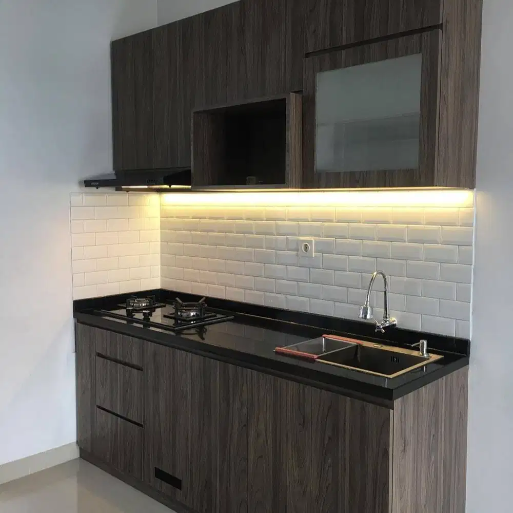 Custom Interior Kitchen Set, Backdrop TV, Lemari, Wardrobe, Kitchenset