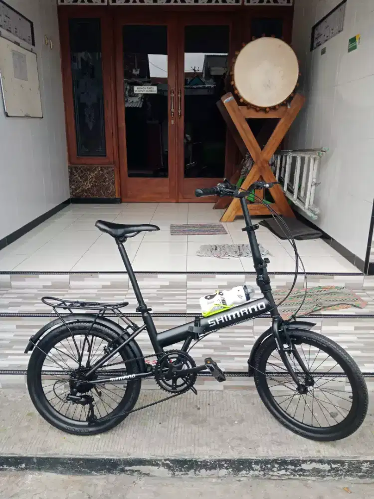 Sepeda Lipat BASIC GENIO 7 SPEED CUSTOM BAGUS UK.20 SIAP PAKE