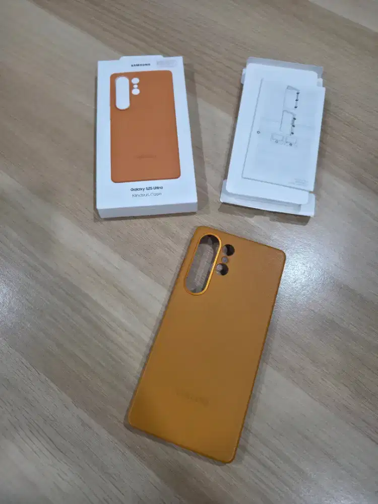SAMSUNG KINDSUIT CASE BROWN GOLD GALAXY S25 ULTRA BUKA SEGEL LIKE NEW