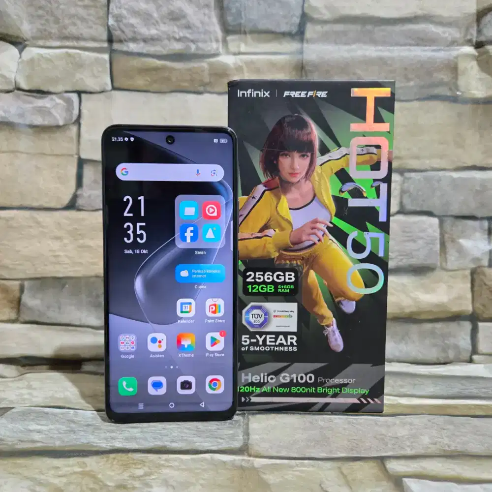 Infinix Hot 50 4G 6/256 Black Fulset segel mulus 98% Garansi panjang