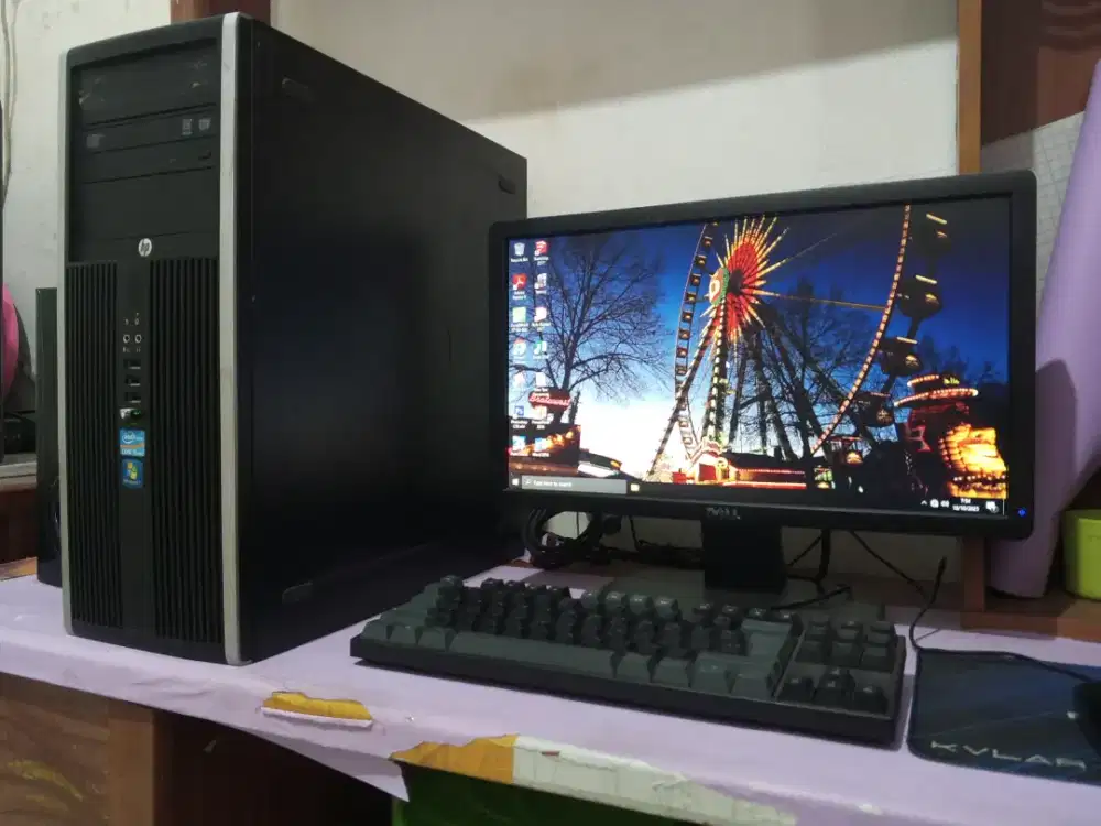 Pc intel core i5 + ram 12gb + monitor 19inch siap pakai