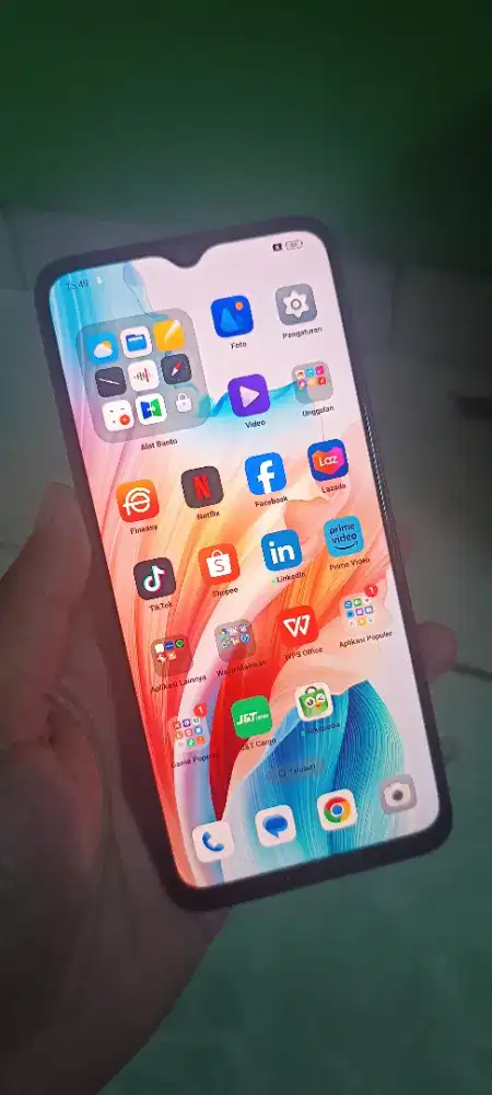 Oppo a18 lengkap mulus noken ini ram 4+4/128