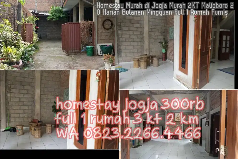 Homestay Murah di Jogja Murah 2KT Malioboro 20 Harian Bulanan Mingguan