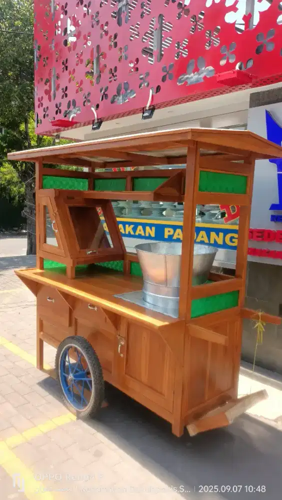 Rombong soto full kayu jati