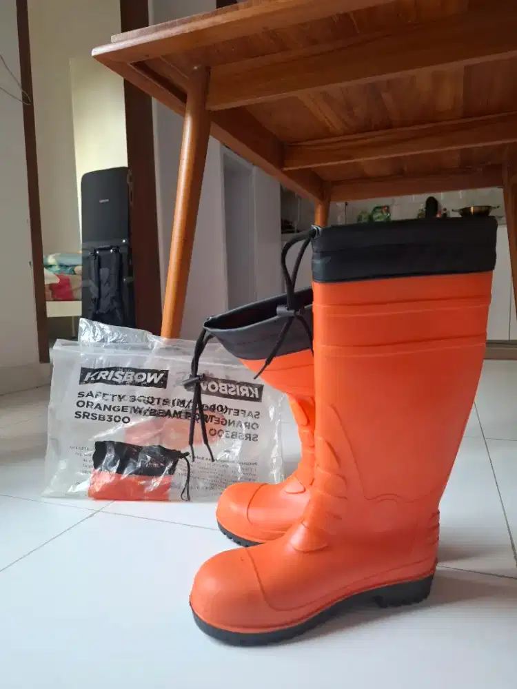 Dijual Safety Boots Orange Krisbow/ Sepatu Boot Orange Krisbow