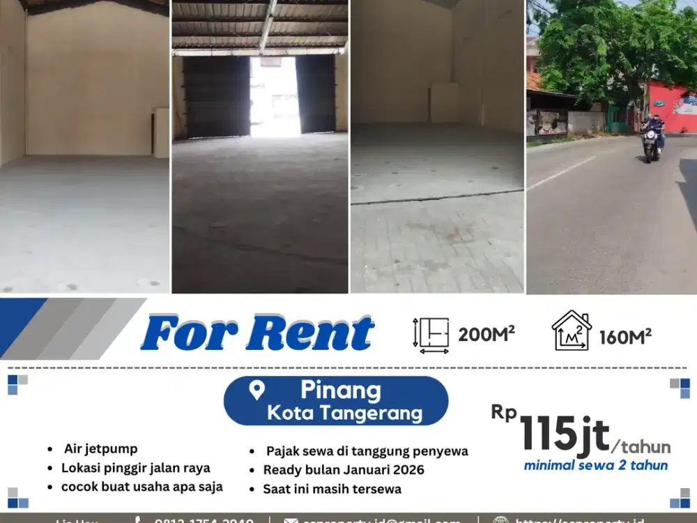 Disewakan Gudang Murah!!! di jl.Raya Rasuna Said, Pinang Tangerang