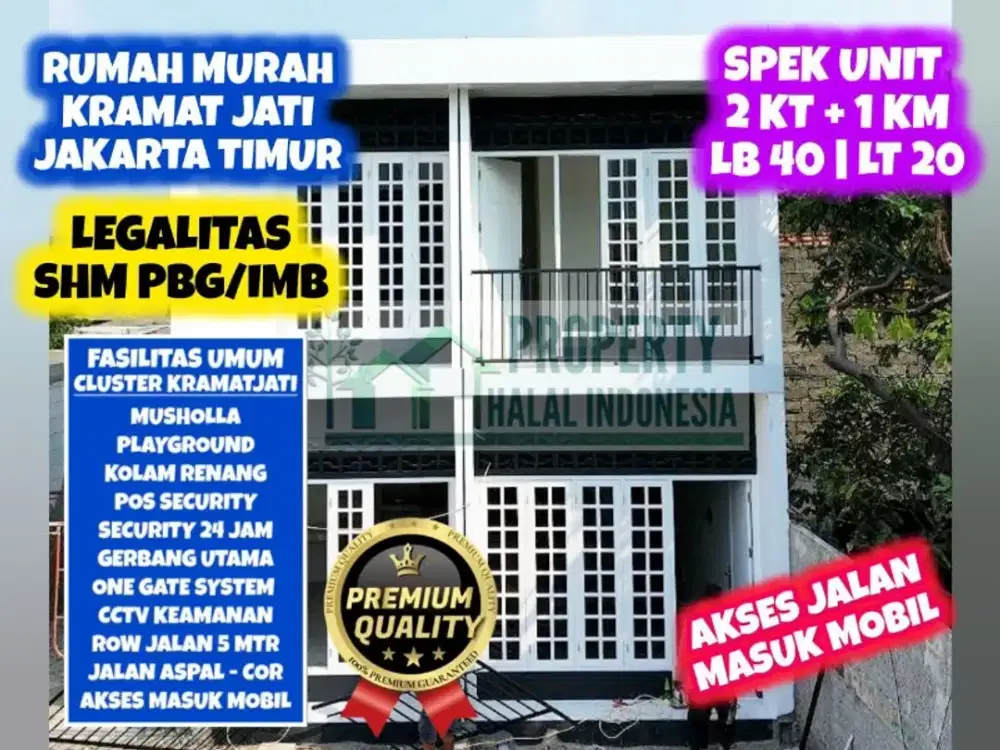 Jual Rumah Murah Modern Kp Tengah Kramatjati Jakarta Timur SHM
