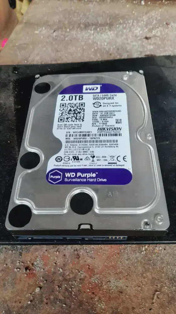 Hardisk wd Purple 2 TB