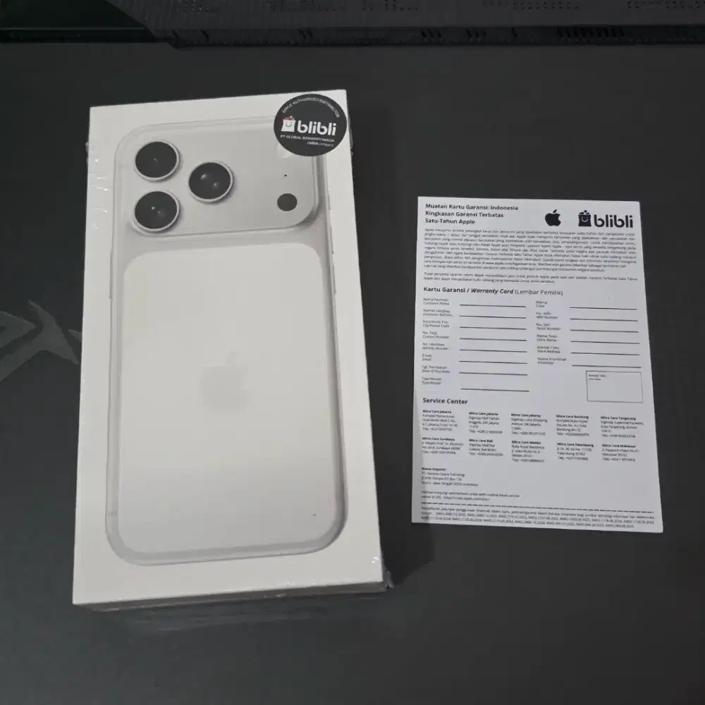 Iphonr 17 Pro 256gb Silver Resmi New segel