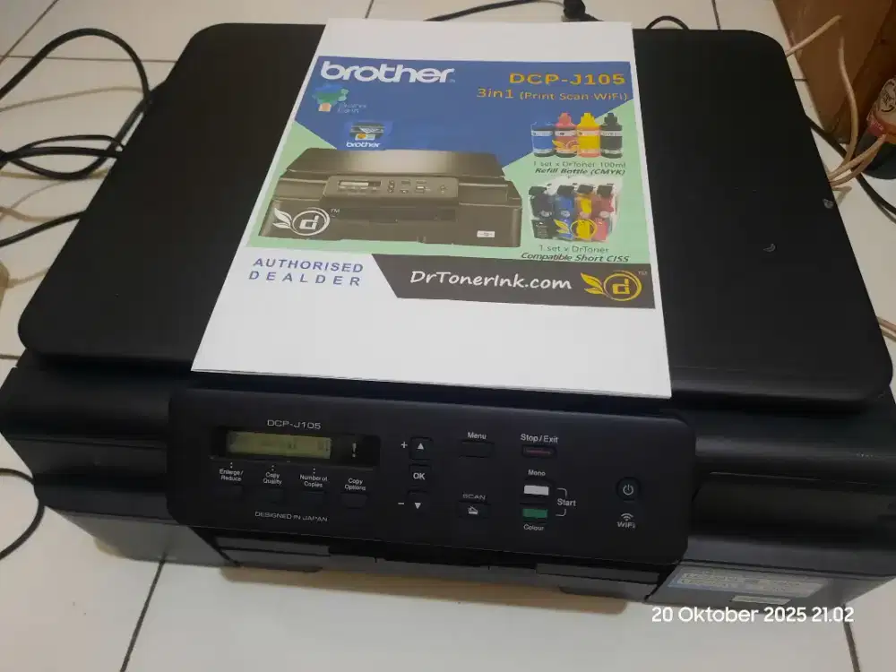 Printer Brother Dcp-J105 wifi Copy Print Scan ok
