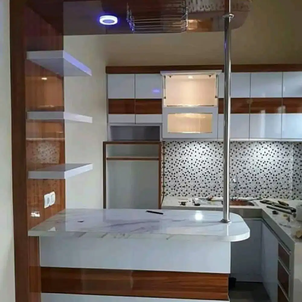 Custom Interior Kitchen Set, Backdrop TV, Lemari, Wardrobe, Kitchenset