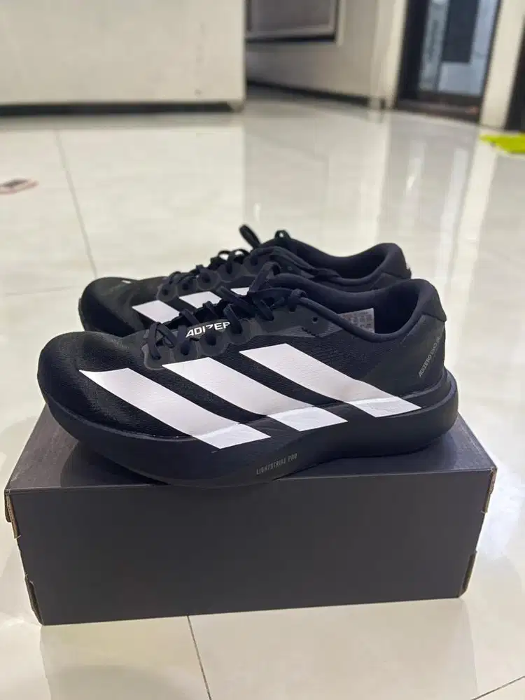 Dijual sepatu adidas adizeo evo sl black white uk 7,5 insole 25,5cm