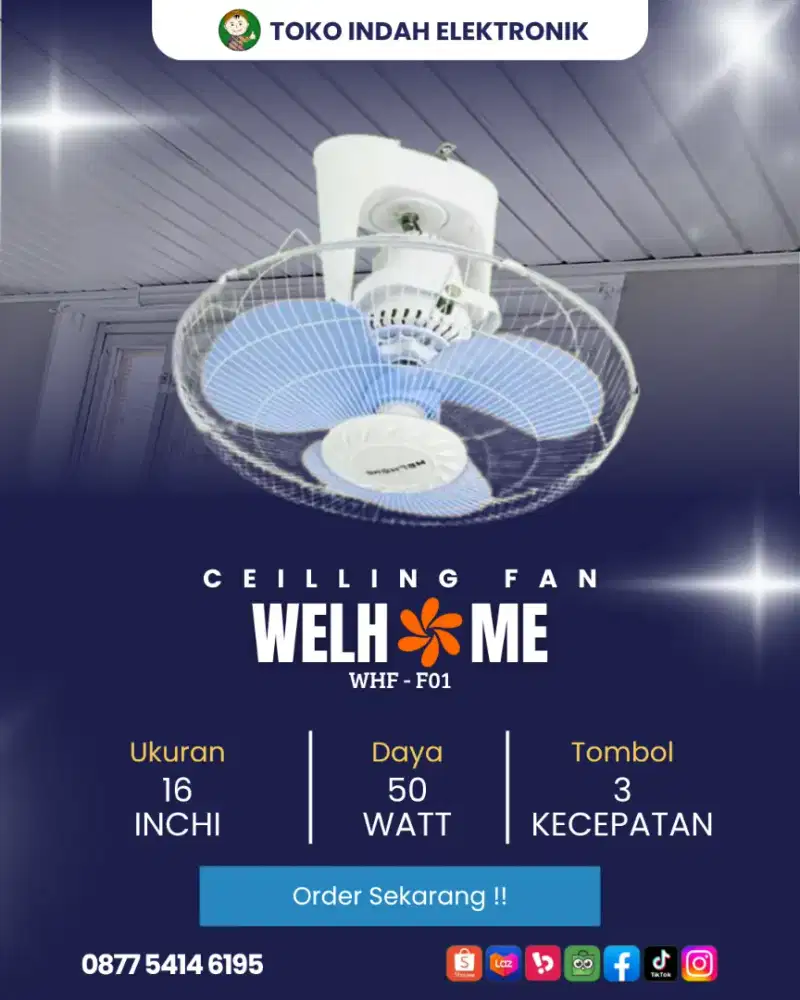 Welhome Kipas Plafon WHC F01