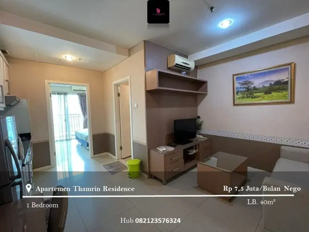 Disewakan Apartement Thamrin Residence High Floor 1BR Full Furnished
