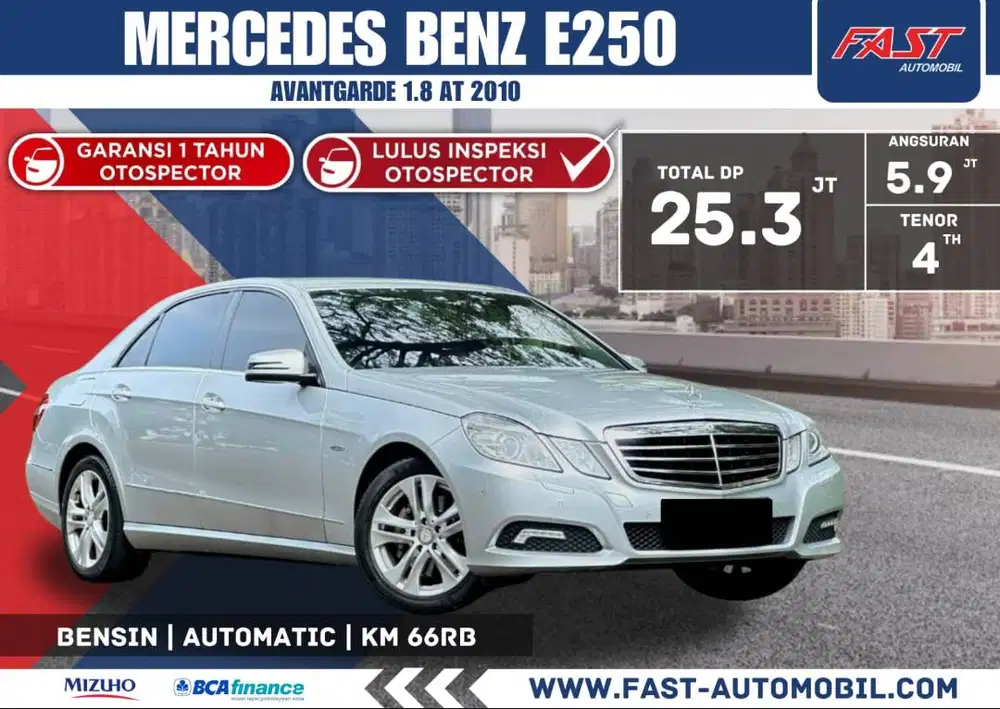MERCEDES BENZ E250 2010 AVANTGARDE 1.8 LOW KM.66RB PAJAK PANJANG #F5ST