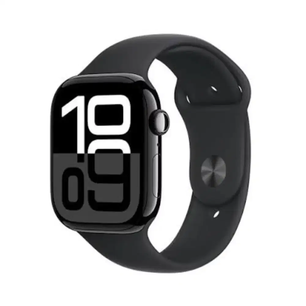 Apple Watch Series 10 GPS 46mm Jet Black Aluminium – Sport Band (S/M)