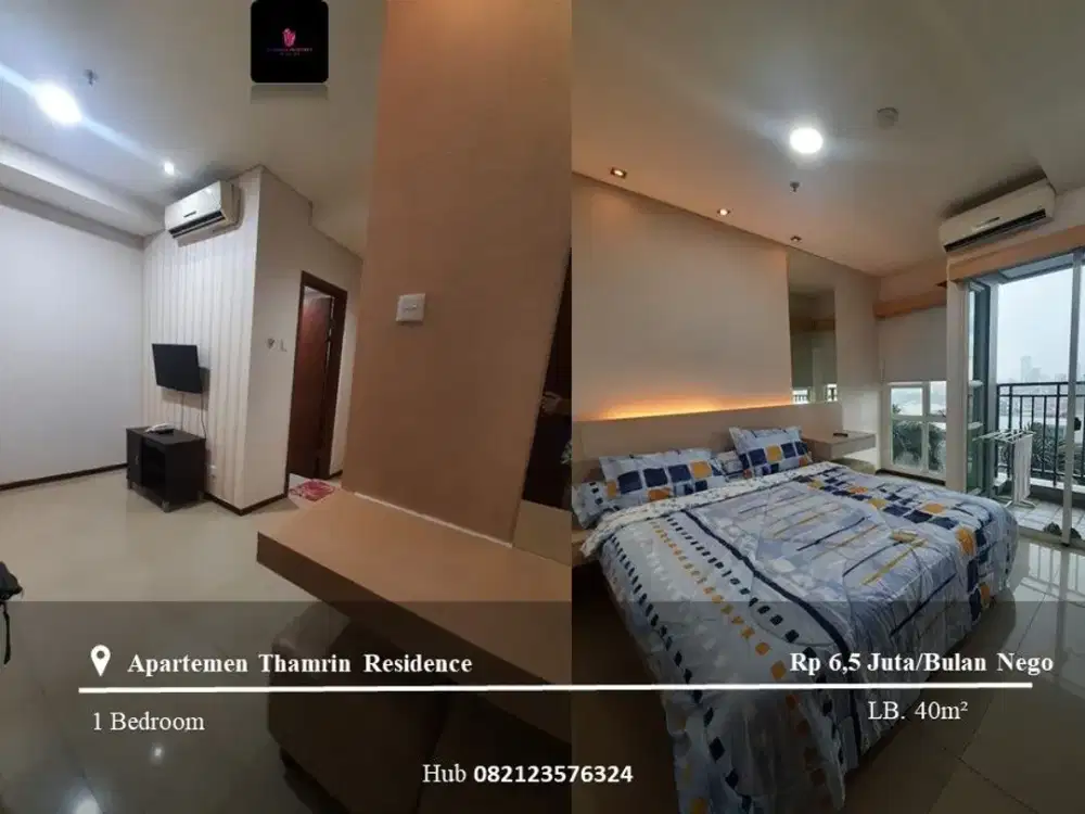 Disewakan Apartement Thamrin Residence Low Floor 1BR Furnished
