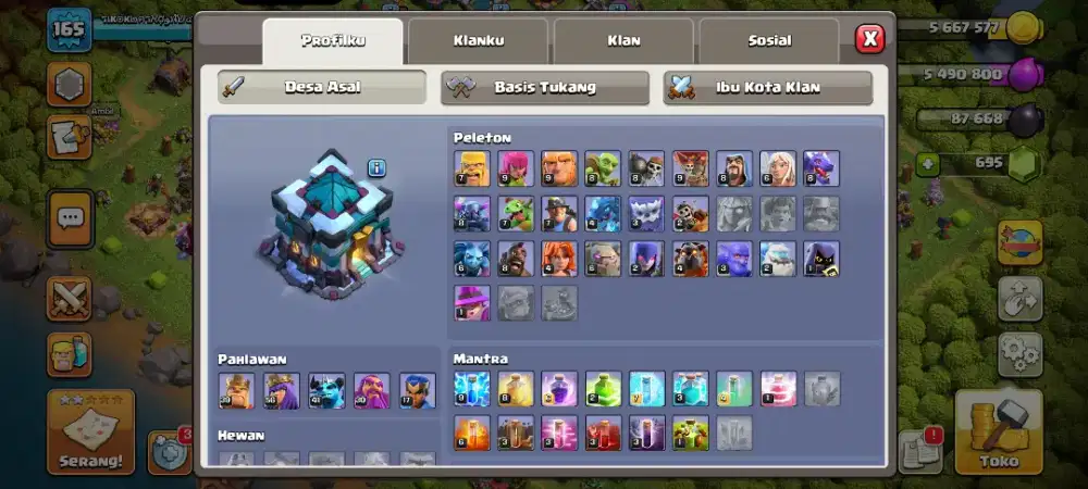 Akun coc th13 siap war