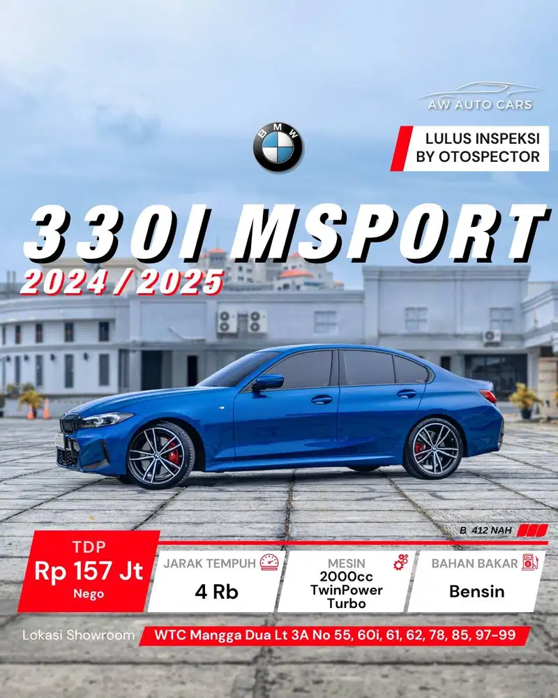 [LOW KM] BMW 330i MSport 2025 NIK 2024 M Sport mdl Pro G20