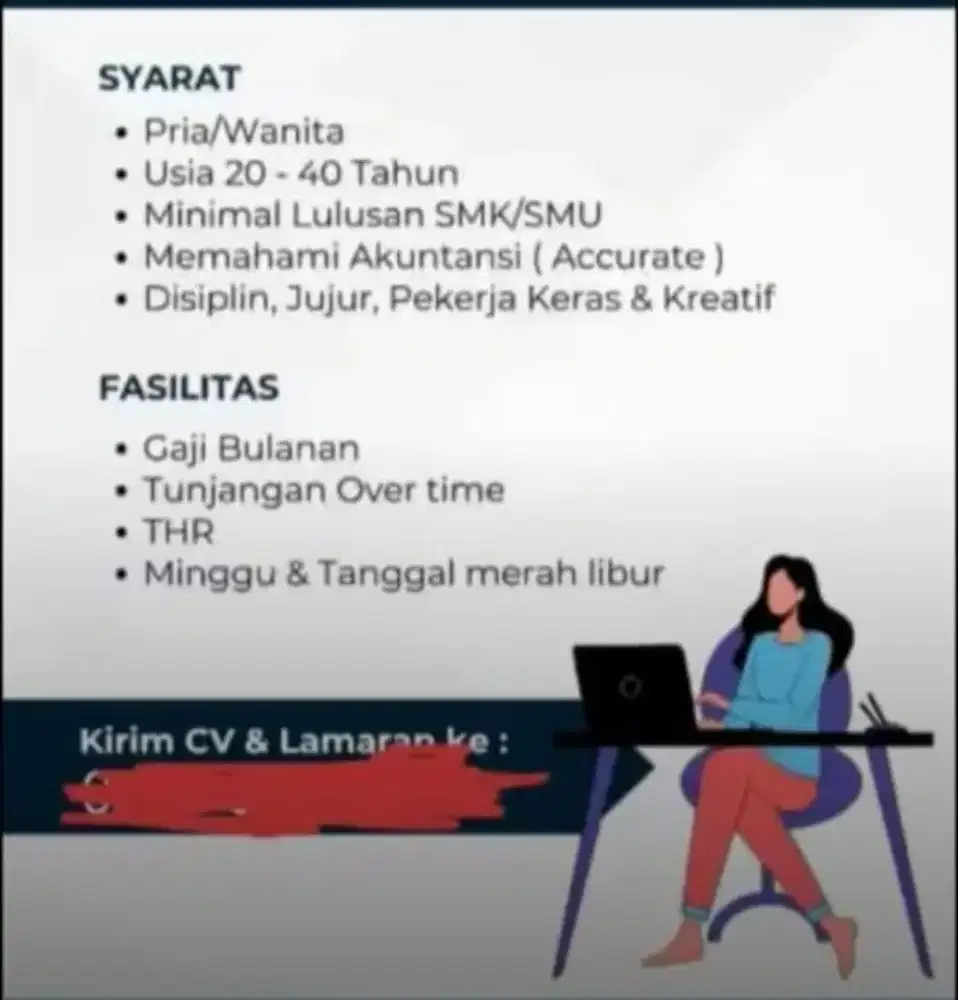 Dicari Finance yang pengalaman