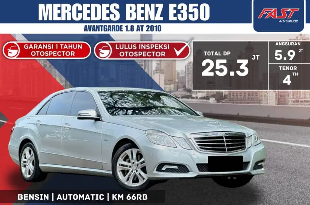 MERCEDES BENZ E250 2010 AVANTGARDE 1.8 AT LOW KM.66RB PAJAK PNJNG #F2S