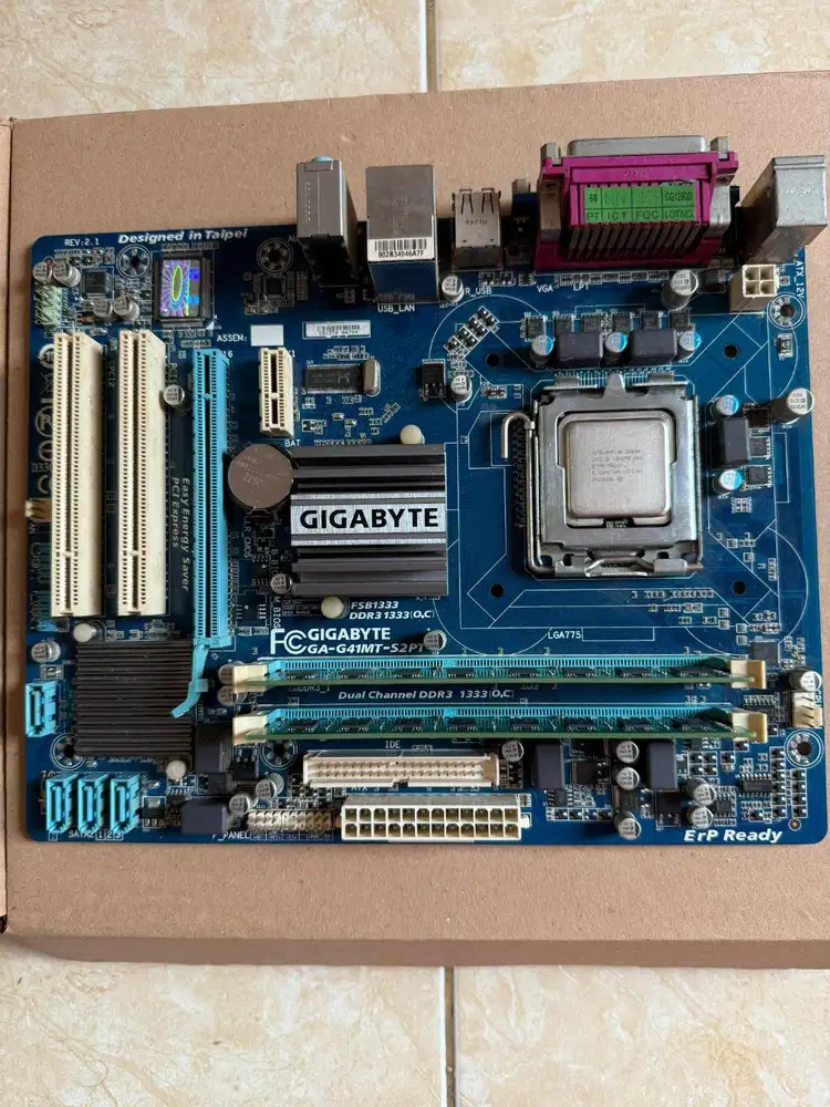 Mobo LGA 775 + Processor E8600 + RAM 8GB