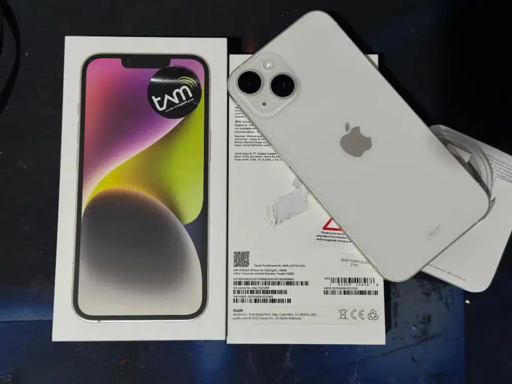 Iphone 14 128gb resmi Ibox Pa/a original like new