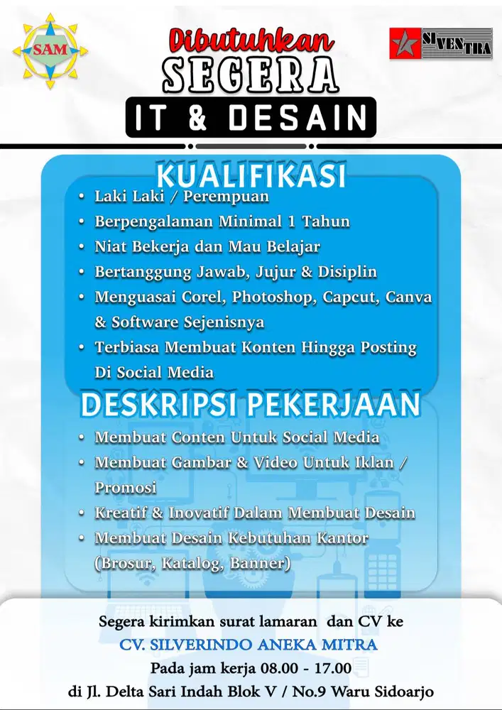 Lowongan Pekerjaan DESAIN GRAFIS