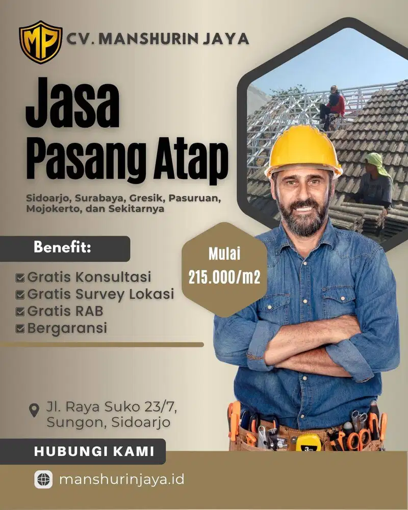 BONGKAR PASANG ATAP BAJA RINGAN MOJOKERTO