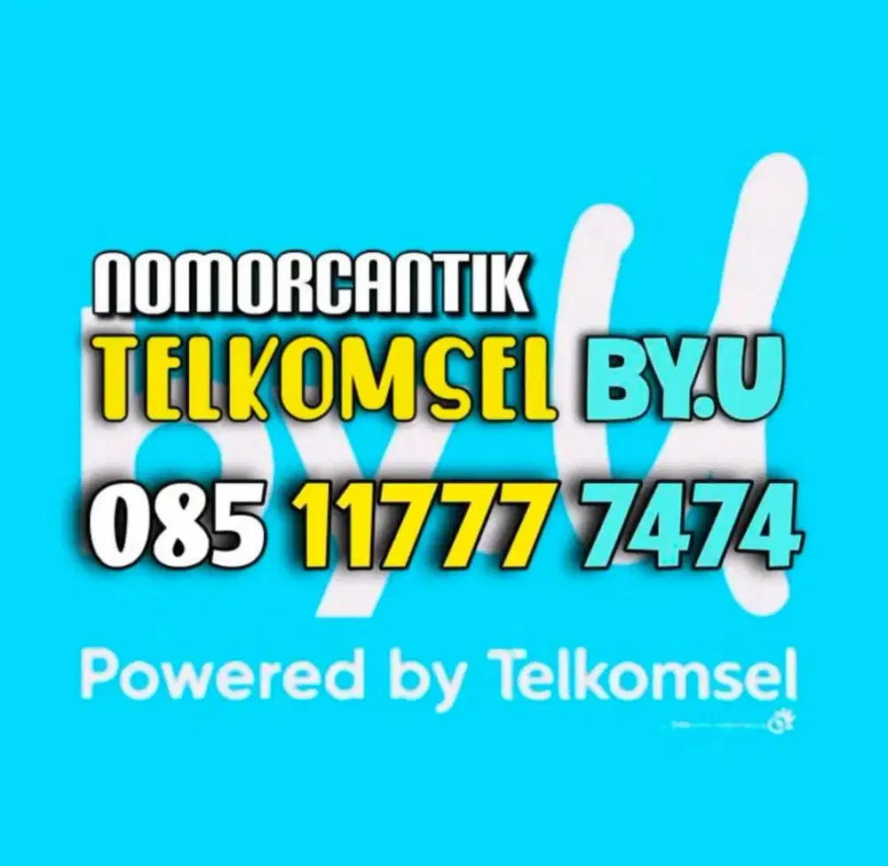 (bisa COD) Nomor CANTIK kartu TELKOMSEL by.U byU Kuarted 7777 474 #02