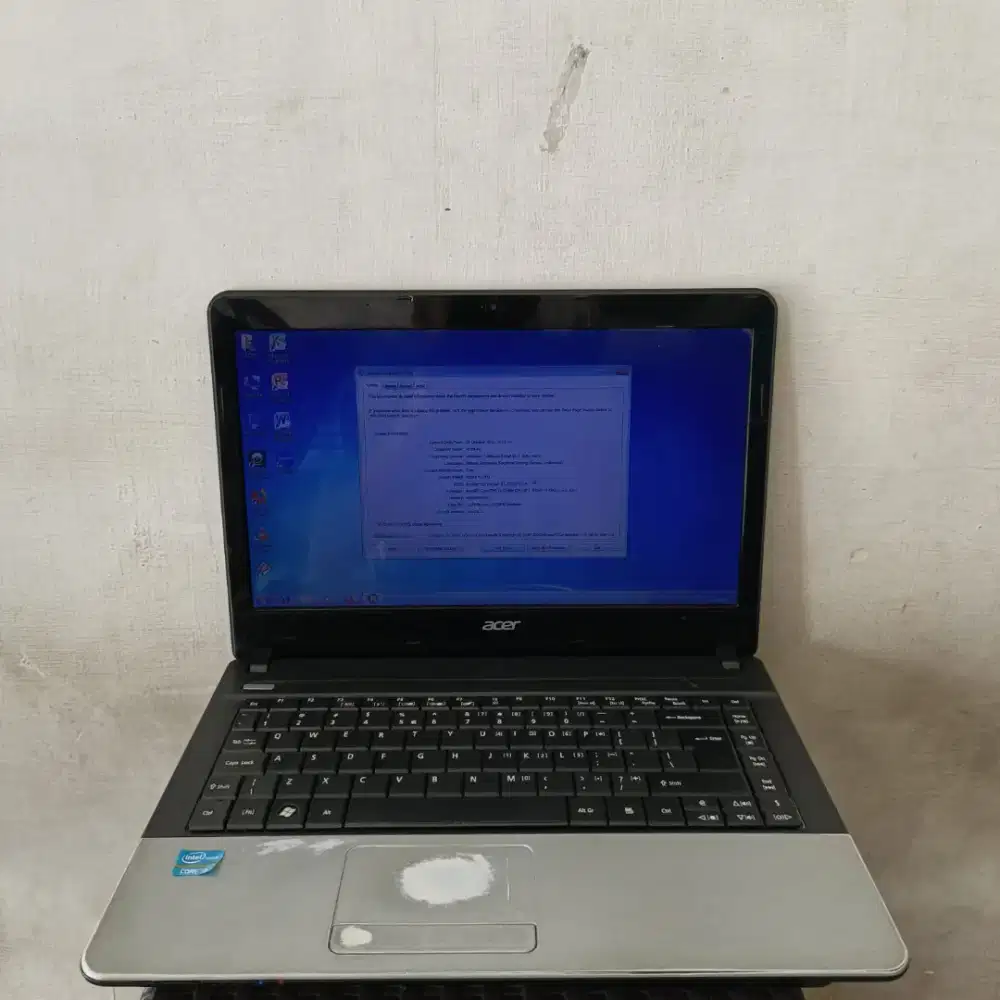 JUAL ACER ASPIRE E1-471 INTEL CORE i3-2348M RAM 4GB HDD500GB WIN 7