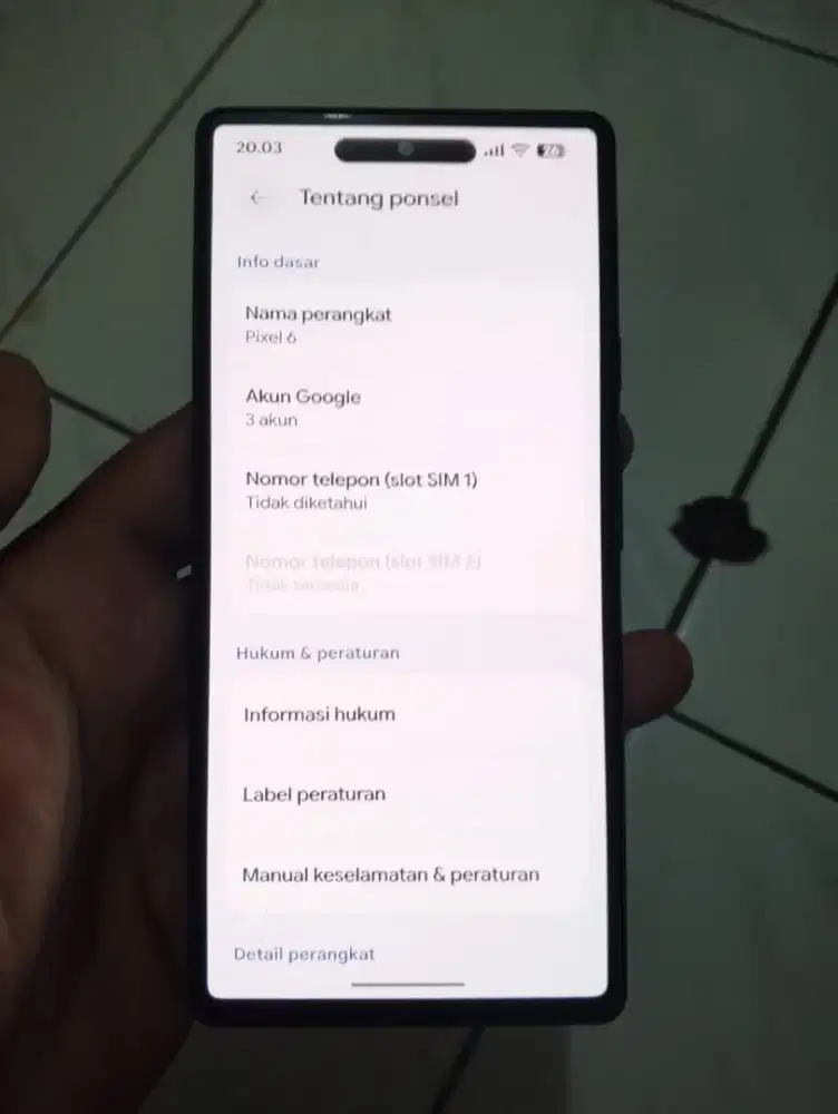 Google pixel 6 ram 8/128