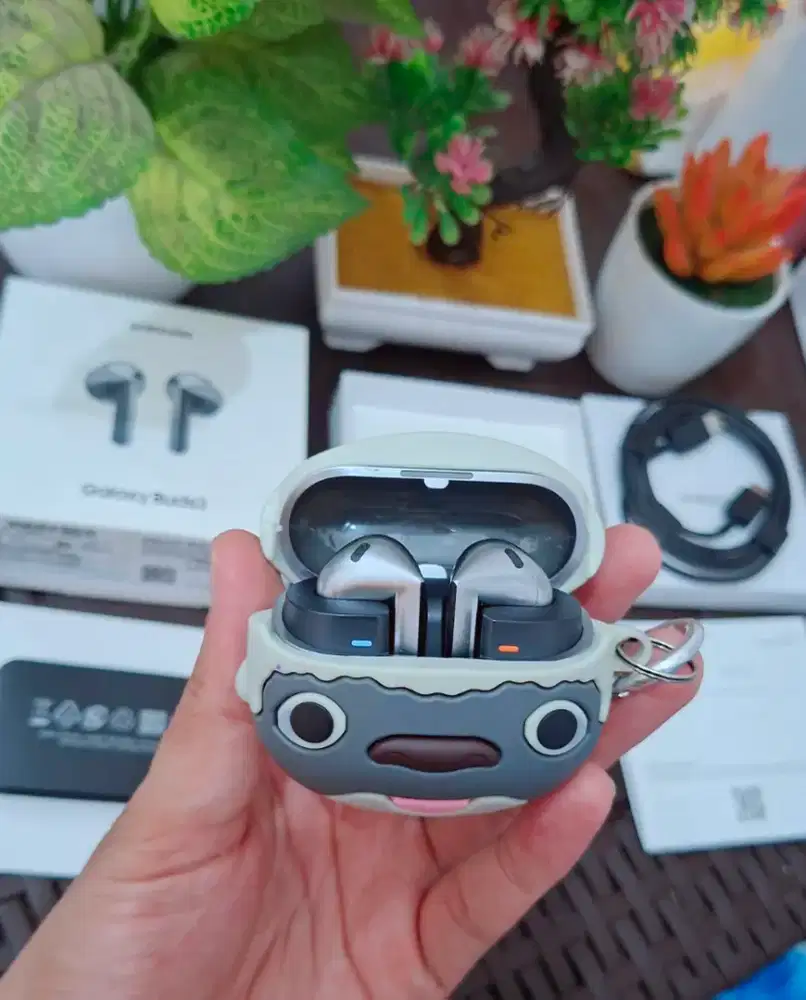 Samsung Galaxy Buds 3 Silver Black Fullset Original Samsung Sein Case