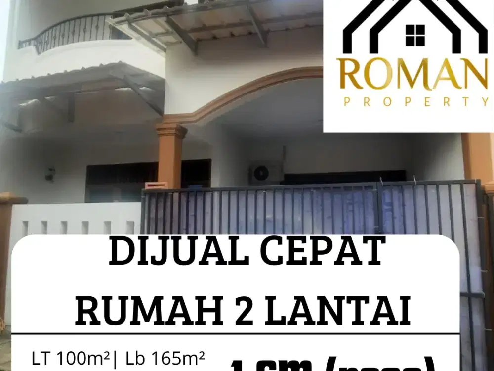 DIJUAL CEPAT RUMAH 2 LANTAI DI MERUYA DEKAT TOLL DAN BEBAS BANJIR