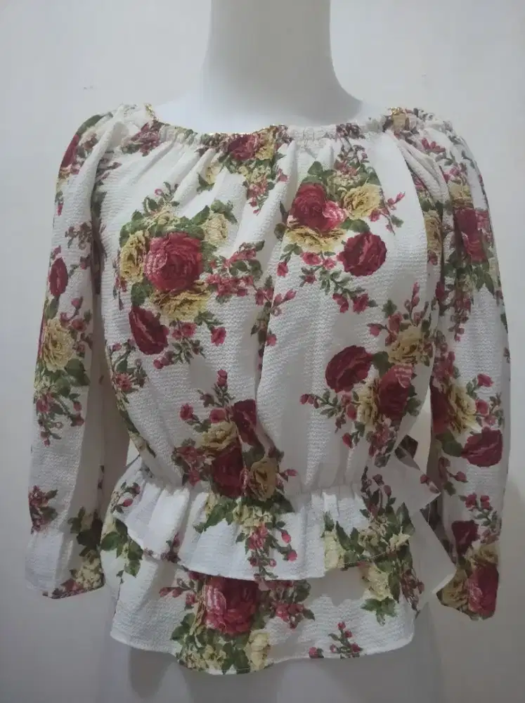 atasan bunga cantik