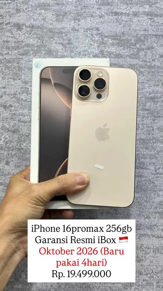 iPhone 16promax 256gb iBox, Garansi 15 Oktober 2026