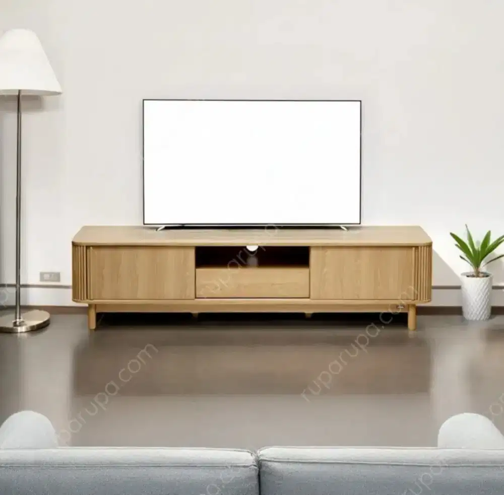 Informa Morie Rak TV Sliding Door - Cokelat Euro Oak